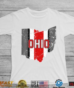 Vintage OHIO Shirt Ohio State Map Women Men Gift T Shirt