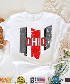 Vintage OHIO Shirt Ohio State Map Women Men Gift T Shirt