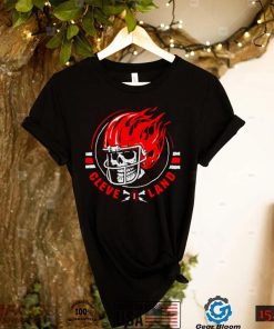 Vintage Washed Cleveland Football Skull Cleveland Browns T Shirt