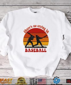 Vintage sunset there’s no crying in baseball shirt