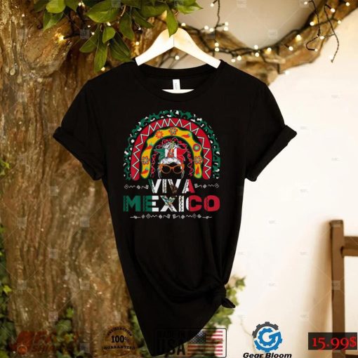 Viva Mexico Mexican Flag Shirt Rainbow Hispanic Heritage Month