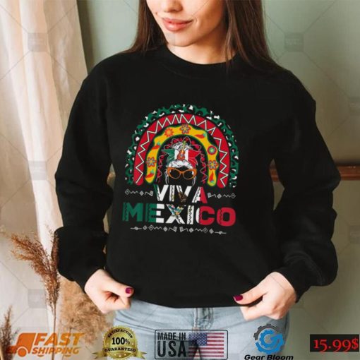 Viva Mexico Mexican Flag Shirt Rainbow Hispanic Heritage Month