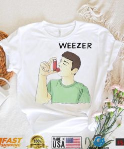 Weezer man using inhaler funny T shirt