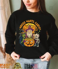 Whooo Wants Candy Witch Wizard Halloween Shirt