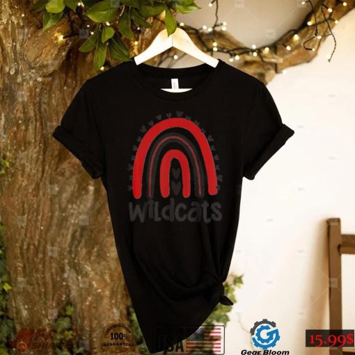 Wildcats school hearts rainbow wildcat sports spirit team shirt