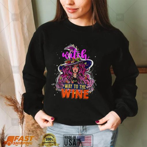 Witch Way To The Wine Halloween Shirt