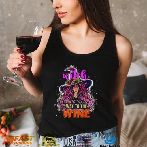 Witch Way To The Wine Halloween Shirt