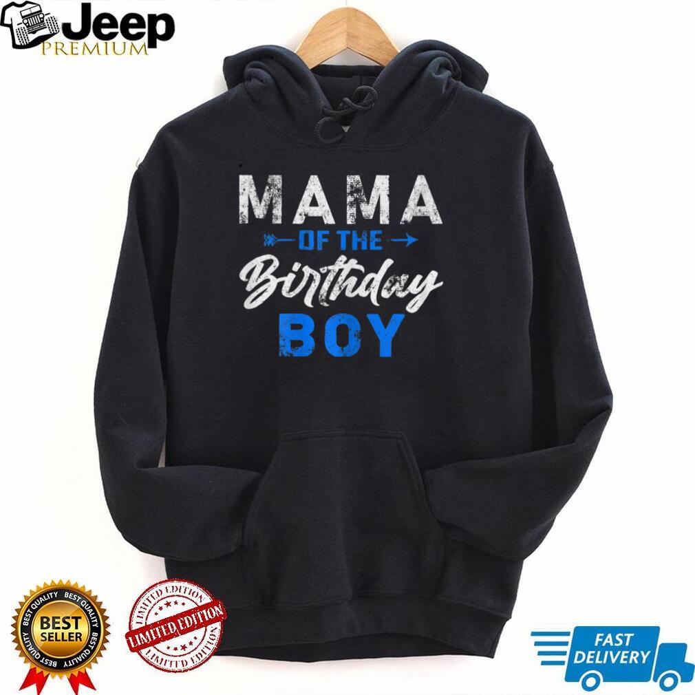 Womens Mama of the Birthday Boy Party Bday Celebration T Shirt