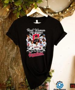 Real Women Love Baseball Smart Women Love The Cleveland Guardians Signatures Shirt