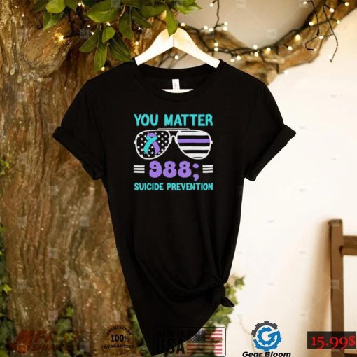 You Matter 988 Suicide Prevention Awareness Rainbow Ribbon Shirt