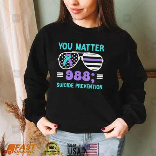 You Matter 988 Suicide Prevention Awareness Rainbow Ribbon Shirt