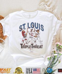 St Louis Cardinals Triple Threat Molina Wainwright Pujols Signatures Shirt