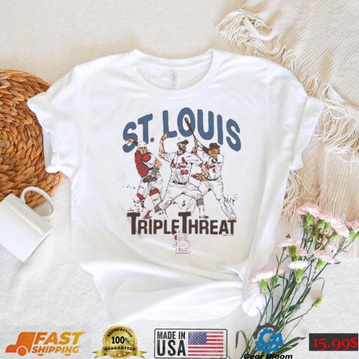 St Louis Cardinals Triple Threat Molina Wainwright Pujols Signatures Shirt