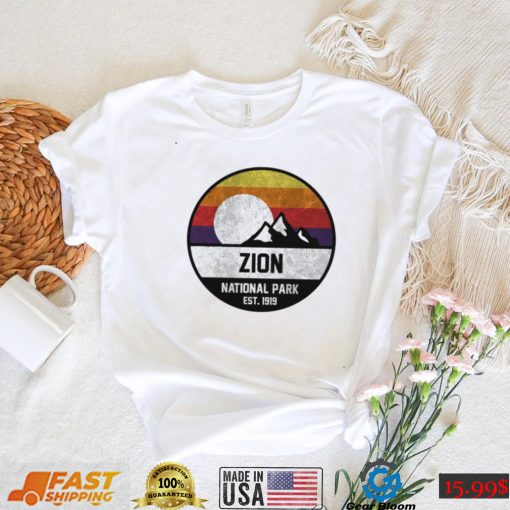 Zion national park utah est 1919 shirt