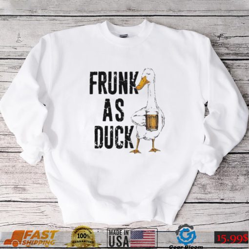 beer frunk as duck standard duck drinking beer t shirt t shirt