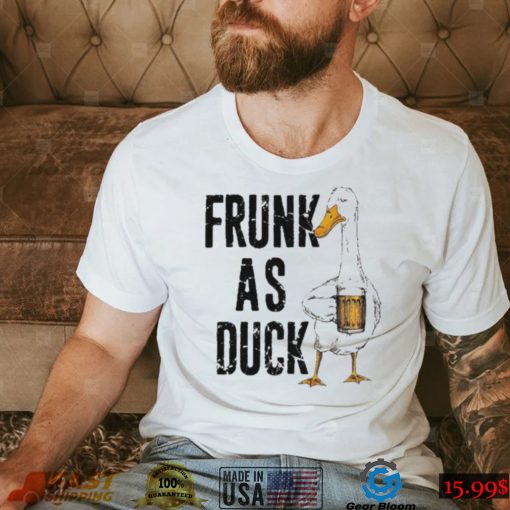 beer frunk as duck standard duck drinking beer t shirt t shirt