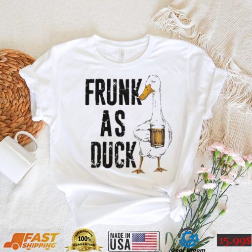 beer frunk as duck standard duck drinking beer t shirt t shirt