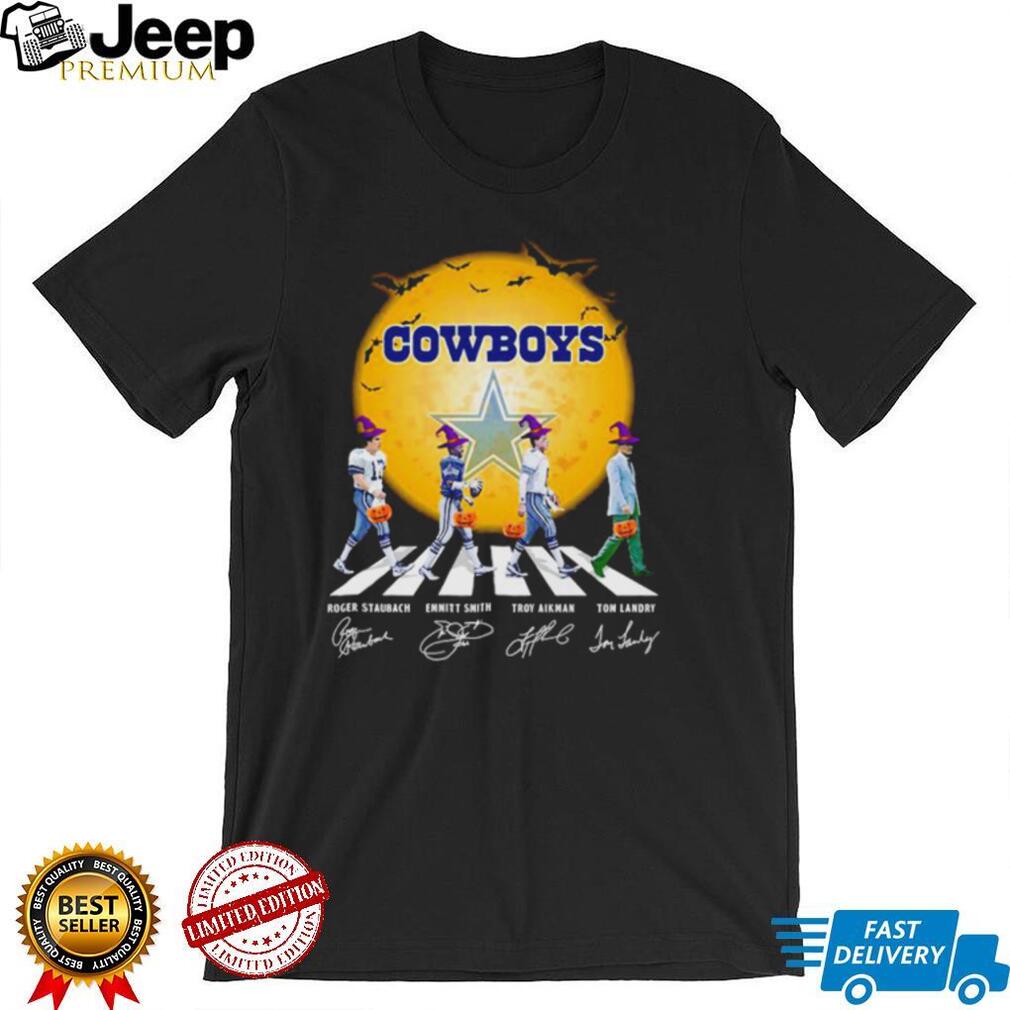 dallas cowboys halloween abbey road signatures 2022 shirt classic men_s t shirt black