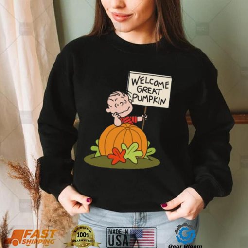 Charlie Brown Welcome Great Pumpkin Halloween Shirt