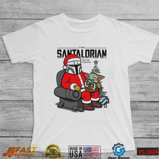 Santa Clause Baby Yoda Baby Yoda Christmas T shirt The Mandalorian The Santalorian Christmas