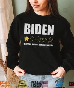 1 Star President Very Bad Would Not Recommend Idiot Biden Political Republican Unisex T Shirt