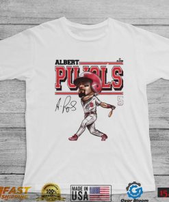 Albert Pujols T Shirt St. Louis Baseball Albert Pujols St. Louis Cartoon WHT