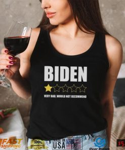 1 Star President Very Bad Would Not Recommend Idiot Biden Political Republican Unisex T Shirt