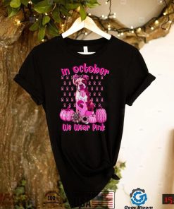 Cute We Wear Pink Boxer Breast Cancer Pumpkin Halloween T Shirt