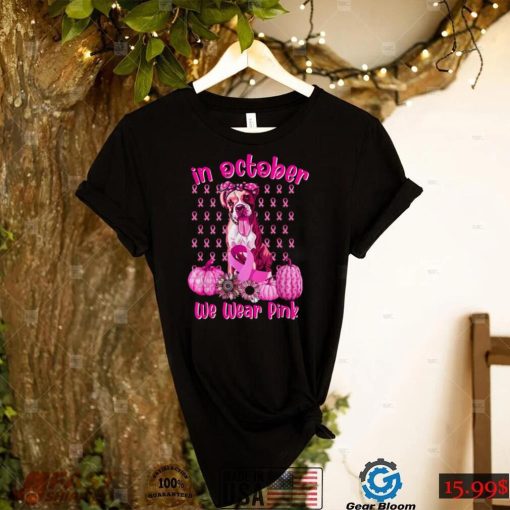 Cute We Wear Pink Boxer Breast Cancer Pumpkin Halloween T Shirt