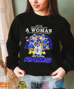 Never underestimate a woman who understands football and loves Los Angeles Rams 2022 shirt