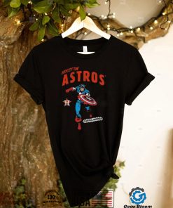 Official Houston Astros Youth Team Captain America Marvel T Shirt