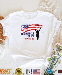 The Miracle on ice hockey Lake Placid 1980 American flag shirt