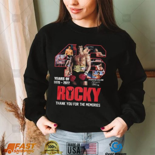 46 Years Of Rocky 1976 – 2022 Thank You For The Memories T Shirt