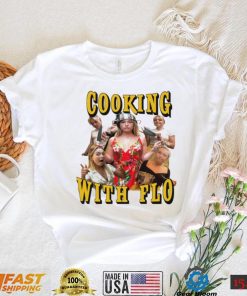 Florence Pugh Holding Cooking With Flo Shirt