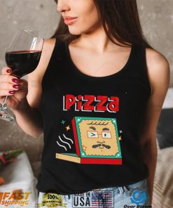 Chainsaw Shan Pizza box face John Green art shirt