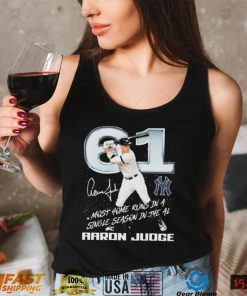 61 Most Home Runs In A Single Season In The AL Aaron Judge Signature Shirt