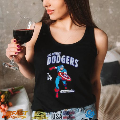 Los Angeles Dodgers Captain America Marvel retro shirt