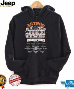 Official Houston Astros team football 2022 American League Champions signatures shirt