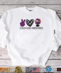 Peace Love Hocus Pocus Sweat Shirt, Halloween Sanderson Sisters Gift