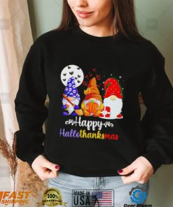 Gnomes Happy Hallothanksmas Halloween Thanksgiving Christmas 2022 shirt