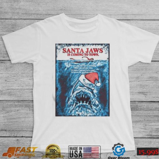 Jaws Santa Christmas Xmax Scuba Diving shirt