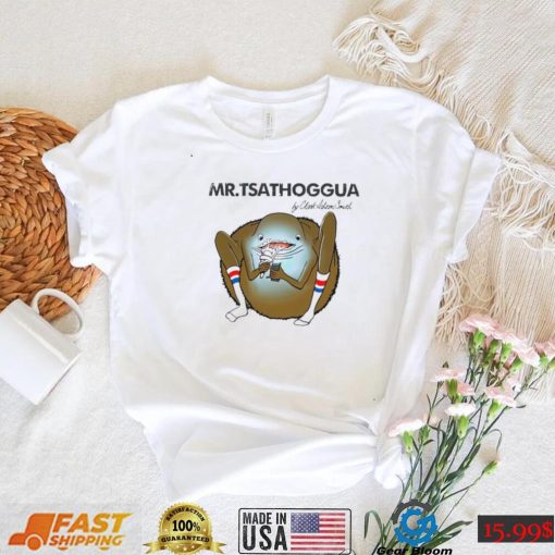 Mr Tsathoggua eating ice cream and watch phone shirt