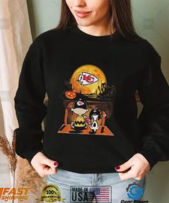 Charlie Brown and Snoopy Kansas City Chief football Halloween Chief T Shirt