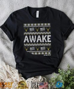 Awake Deer and American flag ugly Christmas 2022 shirt