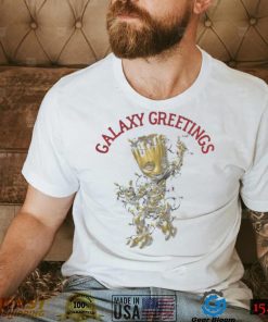 Baby Groot Galaxy Greetings Christmas Light Shirt