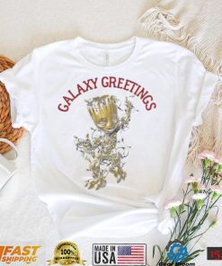 Baby Groot Galaxy Greetings Christmas Light Shirt