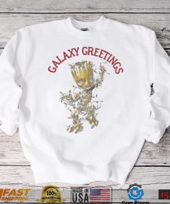 Baby Groot Galaxy Greetings Christmas Light Shirt