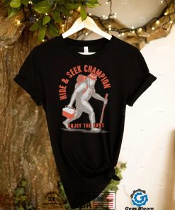 Bigfoot hide and seek Champion enjoy the hunt camping shirt