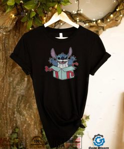 Box Tree Santa Hat Present Holiday Stitch Christmas shirt