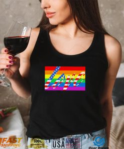 American flag Love is LGBT Pride shirt